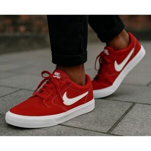 Nike Charge Canvas SB Men's Size 7.5 Mystic Red Causal Shoes CD6279-601 Lace Up‎